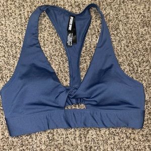 blue sports bra